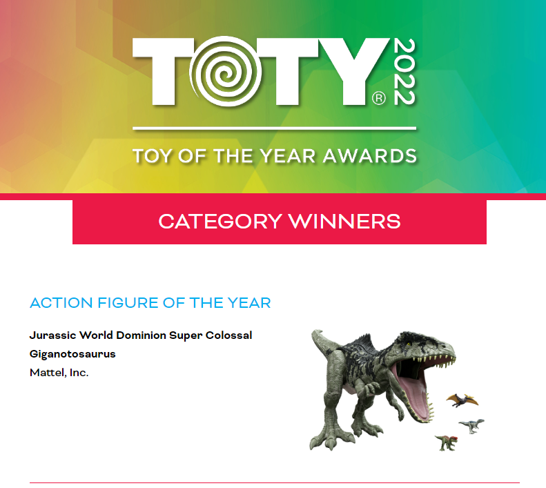 Toy of the Year (TOTY) 2022 Award Winners and Still a Chance to Vote!
